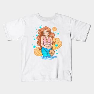 Venus Shell Girl with Bubbles Kids T-Shirt